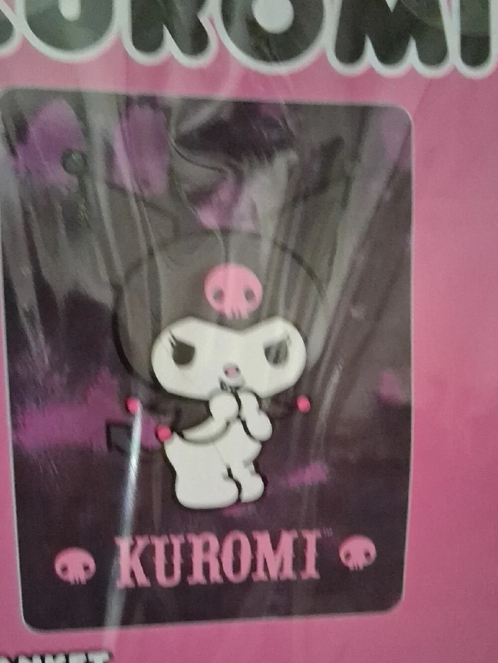 NWT Sanrio Kuromi Twin Raschel Blanket 60x80 Pink Black Northwest